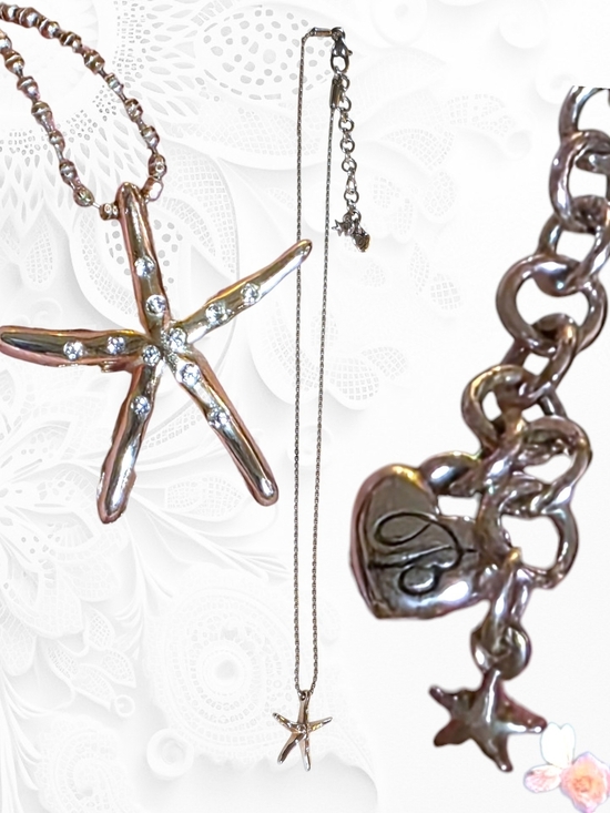 Brighton Jewelry - Brighton Silver Starfish Pendant Necklace with Crystal Accents